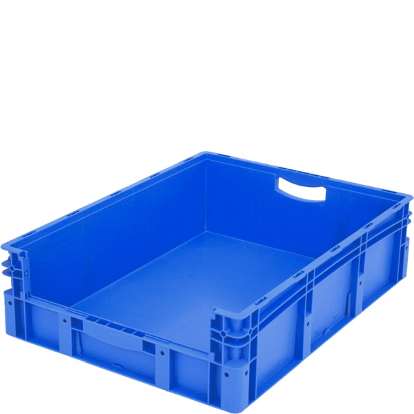 BITO Eurostapelbehälter XL Set /XL 86224 800x600x220 blau, Etikett Entnahmeöffnung stirnseitig, C0290-0050