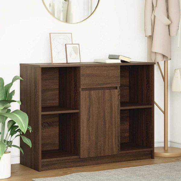 vidaXL Sideboard mit Schublade Braun Eichen-Optik 101x35x76 cm, 861568