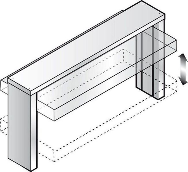 KBS Hustenschutz GN 3/1 elektrisch für Einbauwanne und Einbauplatte, höhenverstellbar, aus CNS mit klarer Polycarbonatwanne, 392027