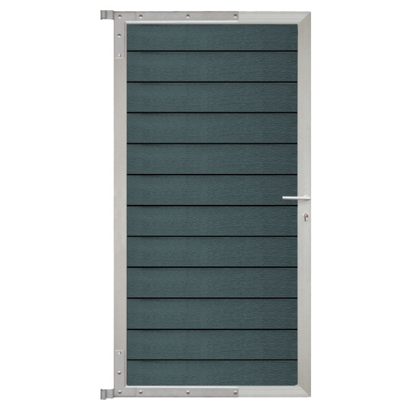 T&J DALU-Tor-Komplettset, 90 x 175 cm, anthrazit/silber, 44132