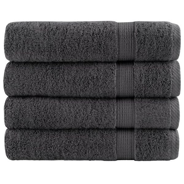 vidaXL Premium-Duschtücher SOLUND 4 Stk. Anthrazit 70x140 cm 600 g/m², 137161