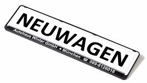 Eichner Miniletter Werbeschild standard, Weiß, Aufdruck: Neuwagen, 9219-00272