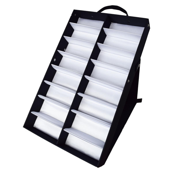 NITRAS Präsentationsbox für Schutzbrillen, Textil / Kunststoff, schwarz/weiß, VE: 10 Stück, 90DC