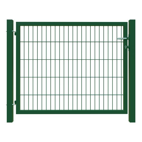 T&J BASIC Einzeltor grün, 1250 x 1400 mm inkl. Pfosten + Beschläge, MW 50/200 mm, 44333