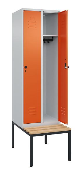 C+P Spind Classic PLUS, Bank, 2 Abteile, 2120x600x815mm, 7035/2004, 0800507-20 S10079