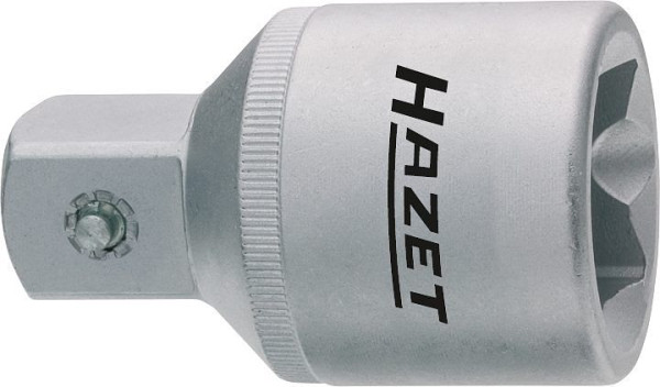 Hazet Reduzierstück, Vierkant hohl 25 mm (1 Zoll), Vierkant massiv 20 mm (3/4 Zoll), Norm: DIN 3123, ISO 3316, 1158-2