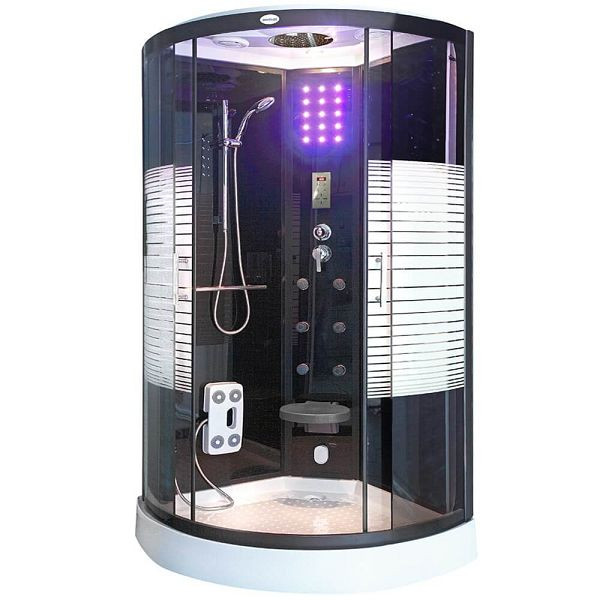 HOME DELUXE Dampfdusche BLACK PEARL - 100 x 100 cm, 1024