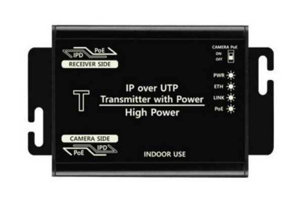 SeeEyes 1-Kanal-IP Transmitter, Sender PoE über UTP, High Power (70W),Hohe Reichweite bis 800m, SC-IPU601T