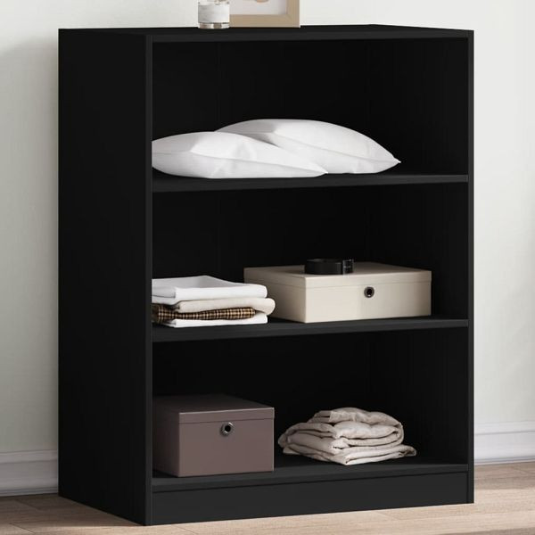 vidaXL Kleiderschrank Schwarz 77x48x102 cm Holzwerkstoff, 840822