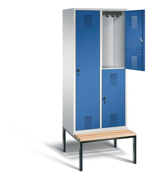 C+P Kombi-Spind Evolo, H2090xB810xT815mm, Farbe: Lichtgrau / Enzianblau, 48650-22 S10018