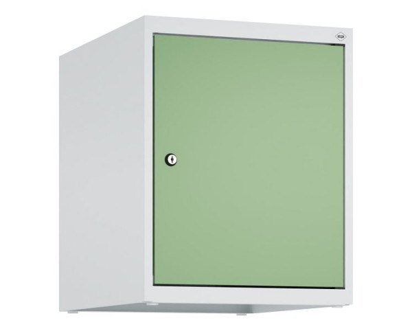 C+P Schrankaufsatz Classic PLUS, Aufsatzschrank, 7035/6011, Zylinderschloss, 500x400x500mm, 1 Abteil, 080090-12 S10021