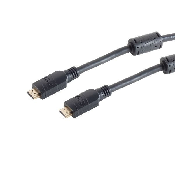 shiverpeaks BASIC-S, HDMI 2.0 Aktiv Kabel HDMI A-Stecker auf HDMI A-Stecker, vergoldete Kontakte 4K 60Hz 15m, BS10-19085