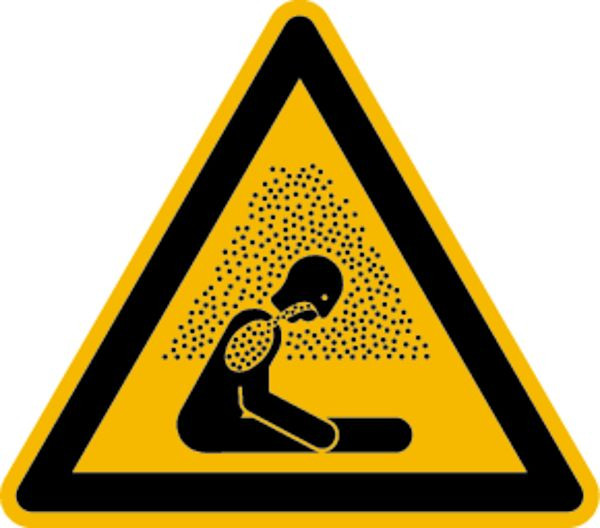 Schilder Klar Warnzeichen Warnung vor Erstickungsgefahr DIN EN ISO 7010-W041, 100 mm Folie selbstklebend, 3229/61