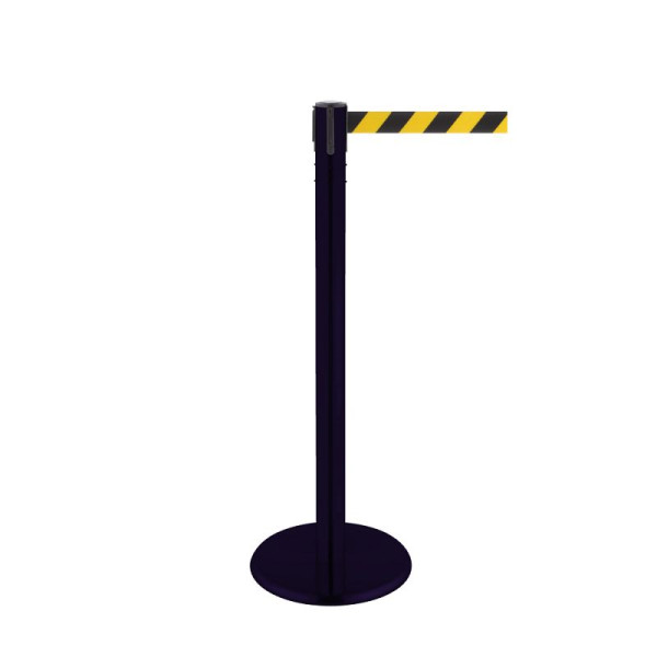 Stein HGS Personenleitsystem -P-Line 360-, Metall, schwarz beschichtet, gelb/schwarz diagonal (schraffiert), mit Sicherheitsverschluss (selbstlösend), Gurtlänge: 4 m, 40014-1703