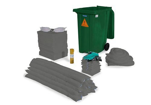 DENSORB Notfall-Set im Rollcontainer B 36, grün, Ausführung Universal, 267667
