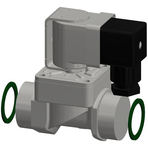 KWC Magnetventil, DN17, Anschlüsse beidseitig G1B, 24 VAC, 3600001773
