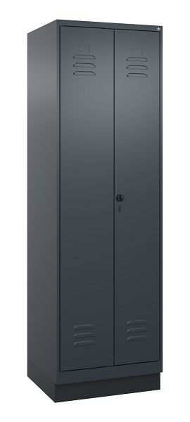 C+P Mehrzweckschrank Classic PLUS, Putzmittel-Spind, Sockel, 2 Abteile, 1950x600x500mm, 7016/7016, Drehriegel, 080120-00 S10012