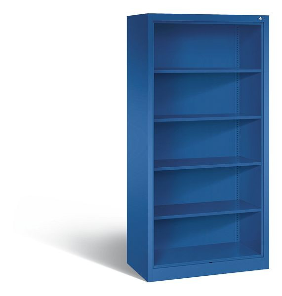 C+P Stahlregal mit Rückwand Acurado, H1950xB930xT500mm, Farbe: Enzianblau, 5 OH, 9180-000 S10010