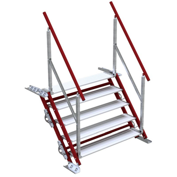 STEIN HGS Bautreppen, Geländer einklappbar, 5 Stufen, 80494.0001