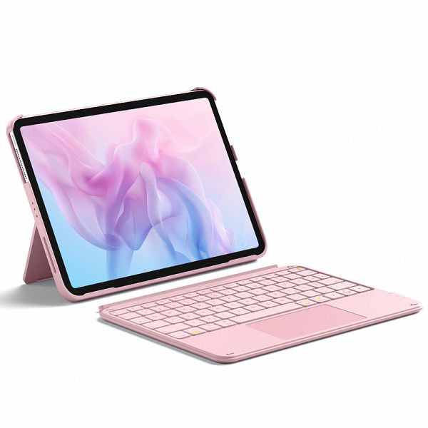 inateck Tastatur für iPad 11" (A16 2025), iPad 10, iPad Air 11" M4/M3/M2, iPad Air 5/4, iPad Pro 11" 4/3/2/1, QWERTZ, Acetouch, pink, KB04122_pink