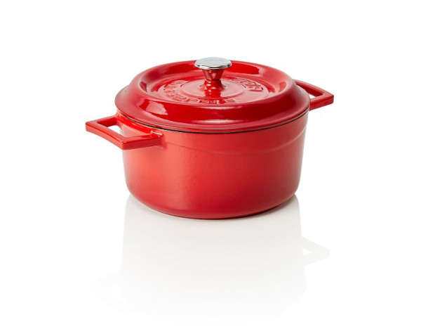 WAS Cocotte Durchmesser oben: 21 cm, Farbe: rot, 363200020