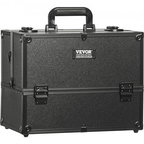 VEVOR Kosmetikkoffer mit 6 abnehmbaren Aufbewahrungsfächern Make Up Tasche aus ABS + Aluminiumrahmen robust verschleißfest, HZXXSTSZKS00Z8N9WV0