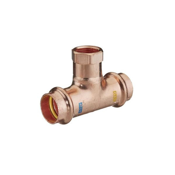 Hermann Schmidt T-Stück V-Press Copper AQUAGAS IG, 28mmx1/2x28mm 45120281228, 102842