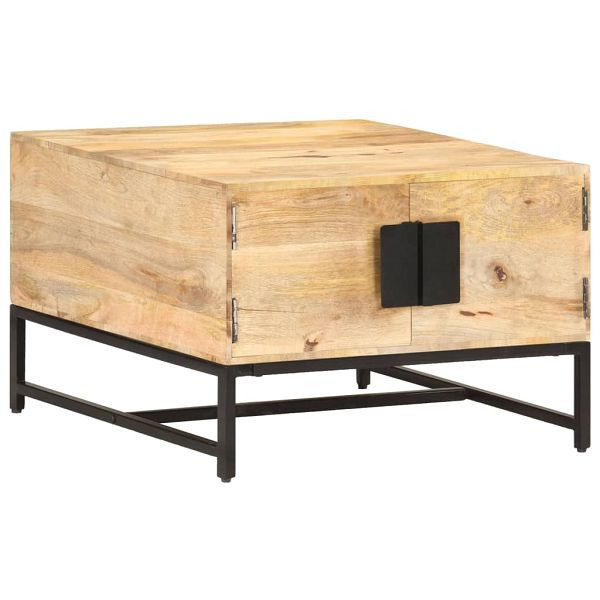 vidaXL Couchtisch 67x67x45 cm Mango Massivholz, Top-Qualität, 320375