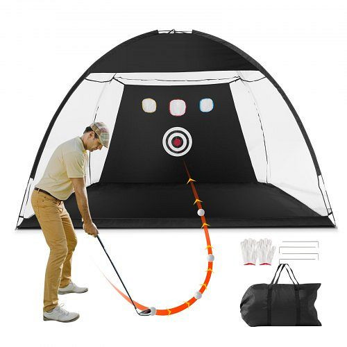 VEVOR Golfnetz, 3 x 2,1 m, Golfschwungtraining, mit Zielscheibe und Tragetasche, für Driving-Chipping im Garten, Geschenk für Männer, ZPK10X7YCDWDX30OKV0