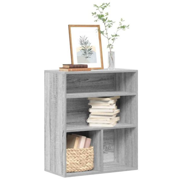vidaXL Bücherregal Grau Sonoma 60x30x71,5 cm Holzwerkstoff, 860315