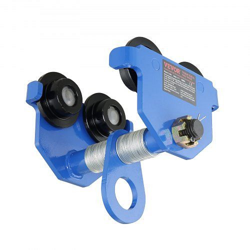 VEVOR Laufkatze 1000 kg Tragkraft, einstellbar für I-Trägerflanschbreite 63,5-177,8 mm, Doppelräder, legierter Stahl, FZSTXCHJ1T257IUOQV0