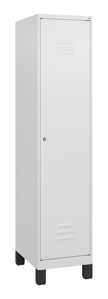 C+P Umkleidespind Classic PLUS, Füße, 1800x400x500mm, 9016/9016, Zylinderschloss, 0800107-12 S10029