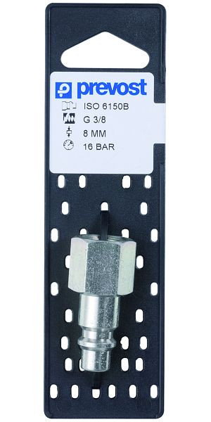 Prevost Nippel Iso B mit zylindrischem Innengewinde, IG BSPP= G 1/4, IRP 086101P