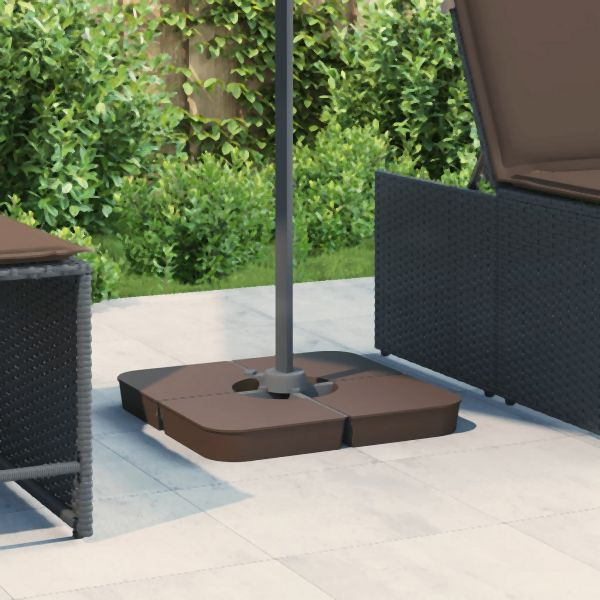 vidaXL 4-tlg. Kreuzfuß-Schirmständer-Set 100 kg PP, 847445