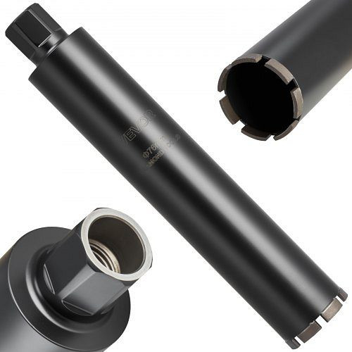 VEVOR Nass-Diamantkernbohrer 76mm Ø, 356mm Tiefe, 1-1/4"-7 Gewinde, für Stahlbeton/Ziegel/Mauerwerk, QXZTSS114YC7U5R2N001V0
