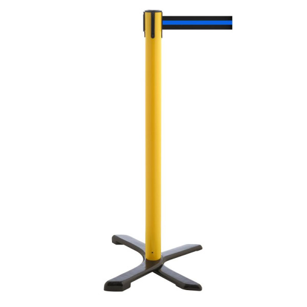 Stein HGS Personenleitsystem -P-Line Compact-, gelb, schwarz/blau/schwarz waagerecht (gestreift), mit Gurtendstück (Standard), 34868-0802