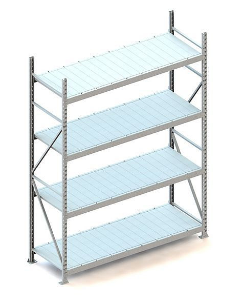 Meta MINI-RACK GR 2500x1800x650 mm, verzinkt, mit Stahlpaneele, Bodenanzahl: 4, 20051285