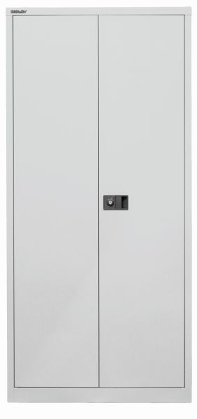 Bisley Flügeltürenschrank Universal, T 600, 4 Fachboden, 5 OH, Farbe lichtgrau, KC782A4S645