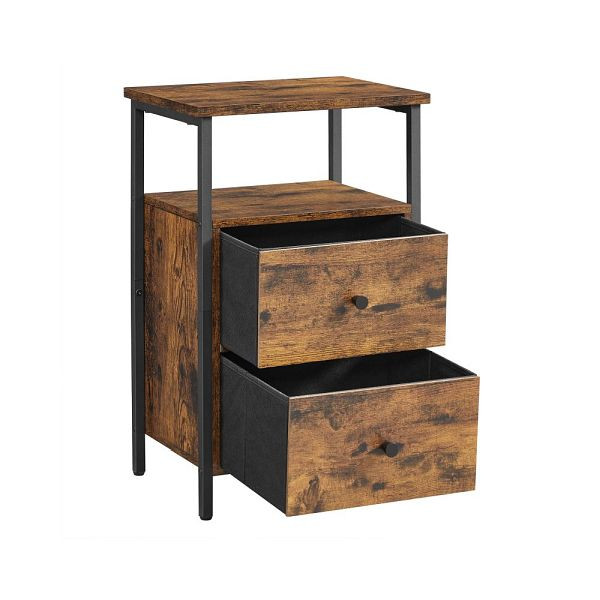 VASAGLE Nachttisch mit 2 Schubladen, LET521B01, 0194343025766