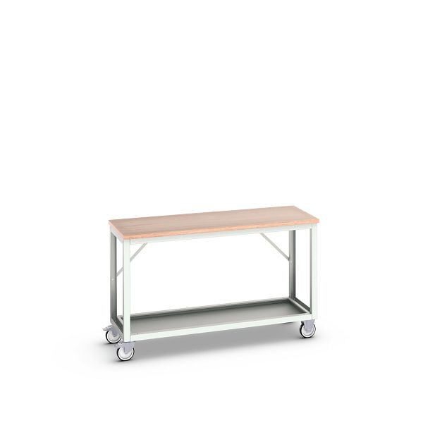 bott verso mobile Werkbank (Multiplex-Platte) mit Querstrebenset und Ablageboden, BxTxH: 1500 x 600 x 930 mm, 16922104.16