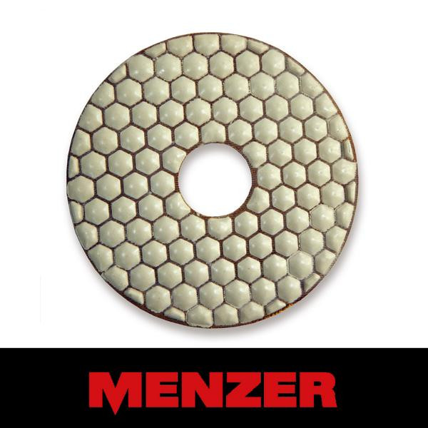 Menzer Diamantpolierpad, zur Trockenanwendung, Ø 125 mm, Körnung 50, Kunstharz-gebundenes Material mit Klettaufnahme, VE: 5, 245331000