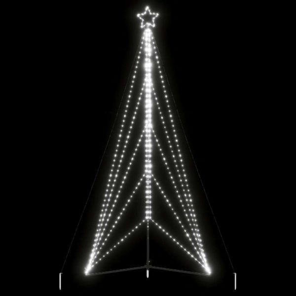 vidaXL Weihnachtsbaum-Beleuchtung 615 LEDs Kaltweiß 404,5 cm, 4016421
