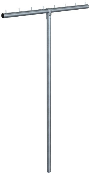 Schake Wäschetrockengerüst T-Form, aus Stahlrohr Ø 60 mm Querrohr mit 8 Rundstiften Ø10x40mm T-Verbinder, 2-teilig, 419_450