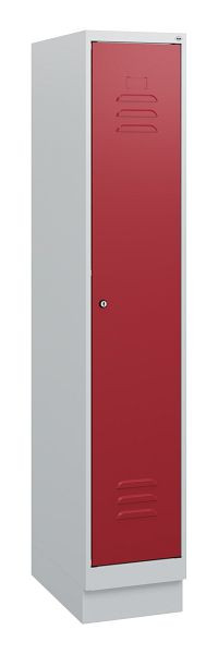C+P Umkleidespind Classic PLUS, Sockel, 1630x300x500mm, 7035/3003, Zylinderschloss, 0800205-10 S10016
