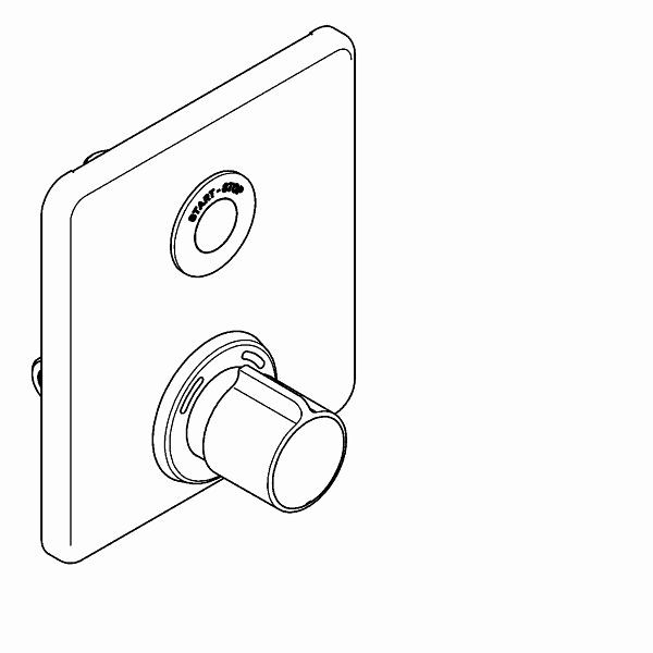 KWC Thermostatbatterie, F5, elektronische Zeitsteuerung, als Umrüstset zur Wandeinbaumontage im Rohbauset 405718/2824, 3600003994