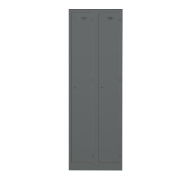 Bisley Garderobenschrank Primary Locker, 2 Abteile, 634 anthrazitgrau, PL3050D1634