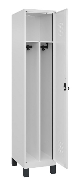 C+P Spind Evolo PLUS, mit Füßen, 1 Abteil, 1950x400x500mm, 9016/9016, Verschluss Drehriegel, 049010-12F S10020
