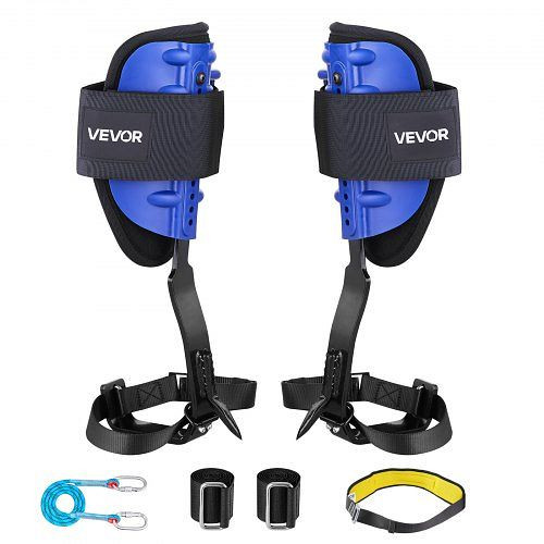 VEVOR baumkletter Spikes, höhenverstellbar mit Gurten & Hüftgurt, 159 kg Tragkraft, Stahl, für Baumpflege & Jagd, Blau, XPSZZZHKJCKSUJVZX002V0