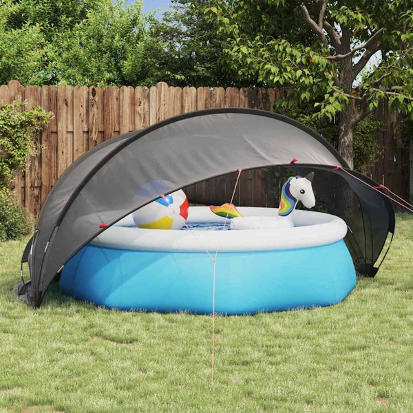 vidaXL Pool-Dome Schwarz 336 x 322 x 160 cm, 42001105