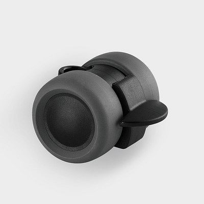 TENTE-ROLLEN Lenkrolle mit Feststeller, Rad-Ø 40 mm, Tragfähigkeit 40 kg, Bauhöhe 33.5 mm, A 87 Shore, 5925PJI040L51-10 LOW